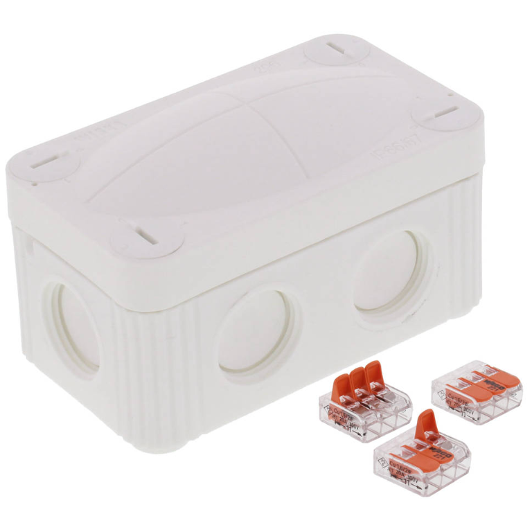 WISKA COMBI 206 Jcn/Box 85x49x51 WHI(c/w Wagos)