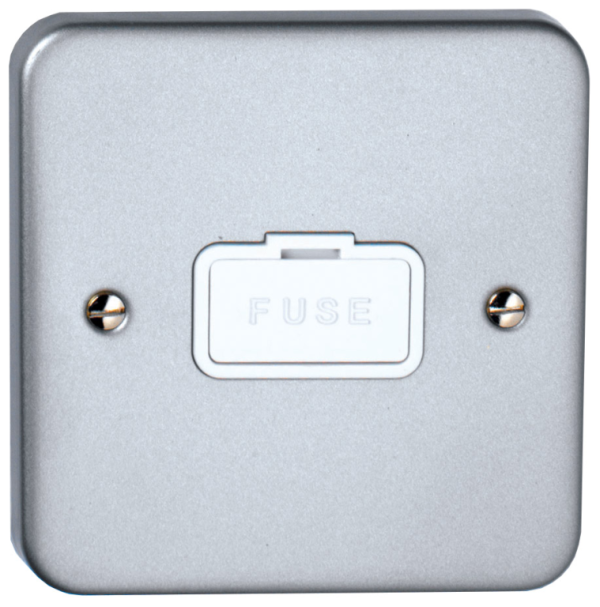 Connection Unit, Unswitched Fused, c/w Back Box & Knockouts
