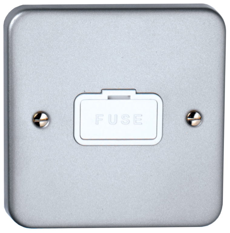 Connection Unit, Unswitched Fused, c/w Back Box & Knockouts