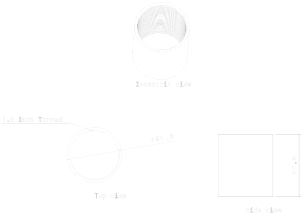 METPRO - SC4G 1.1/2 GALV COUPLER - Image 2