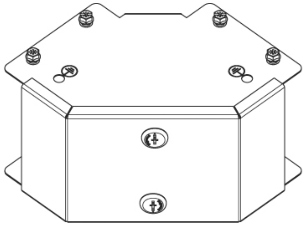 Bend, 90Deg 1 Compartment Outside Lid, Gusset IP30