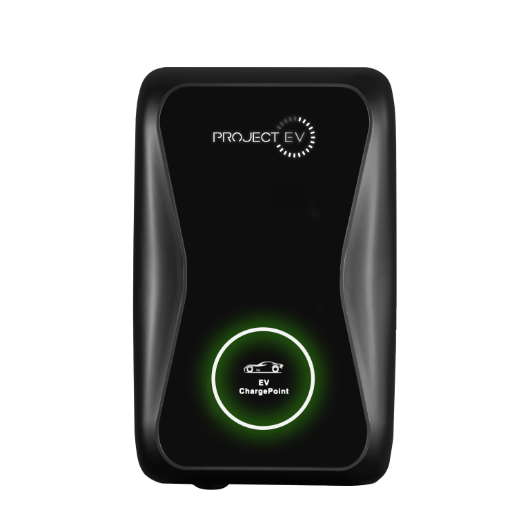 Charger, Pro Earth 1Phase Wall Mounting IP65, NO Earth Spike c/w Socket & RCD Mon