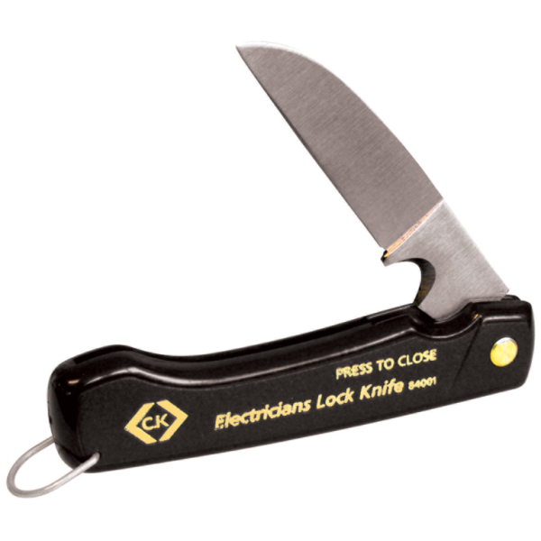 Knife, Electricians c/w Locking Blade, Stripping Notch