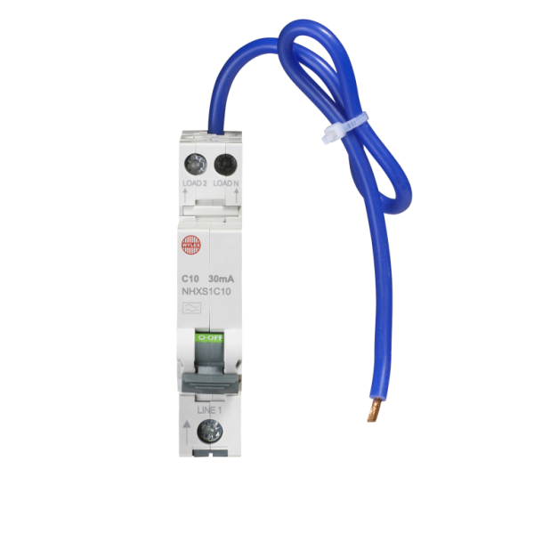 Wylex NHXS1C10 RCBO SP&N C 10A 30mA