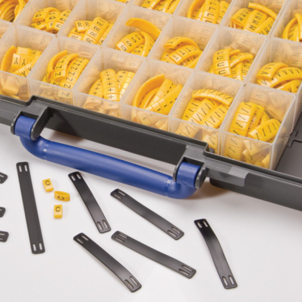 Marker kit, K-Type Lge Standard inc 100 Each, A-Z 0-9 + - / Earth