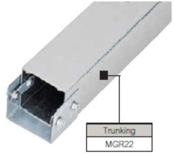 Trunking, 1 Compartment IP30/IP4X, c/w Lid & Coupler
