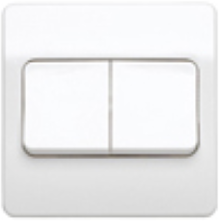 Plate Switch, 2 Gang 2 Way SP, Wide Rockers
