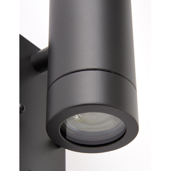 Wall Light, Palin 2 Light & PIR IP44, c/w Clear Glass - Image 4