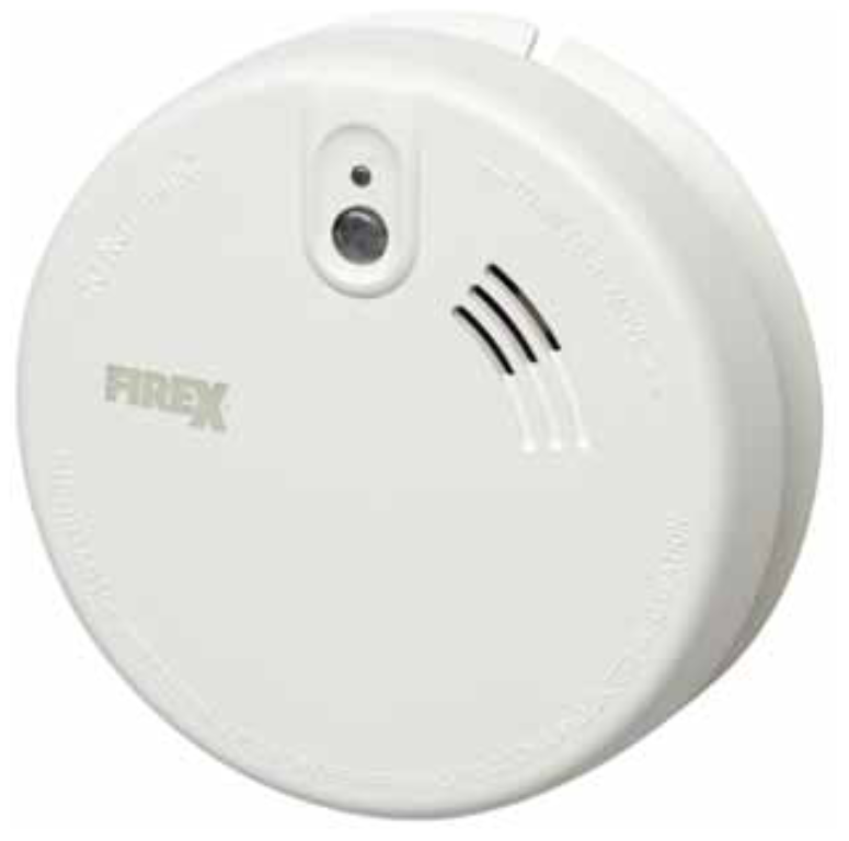 Smoke Alarm, Firex Optical Hard Wired, c/w Alkaline Battery Backup