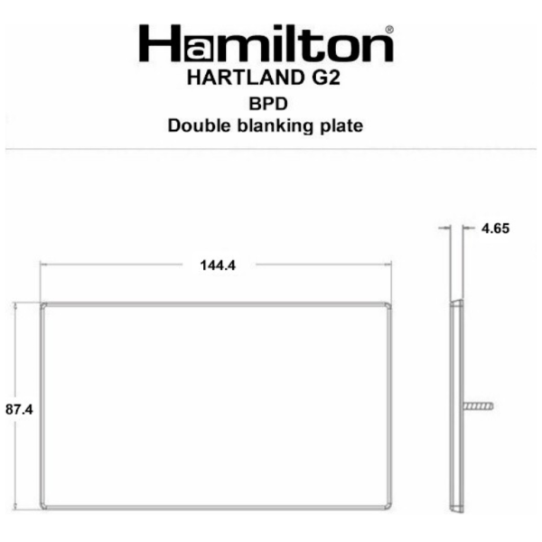 Hamln 7G24BPD 2G Blank Plate 146x86mm - Image 2