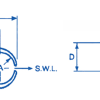 Cleat, Claw Cable Two Part, Single Bolt Fixing - Image 2