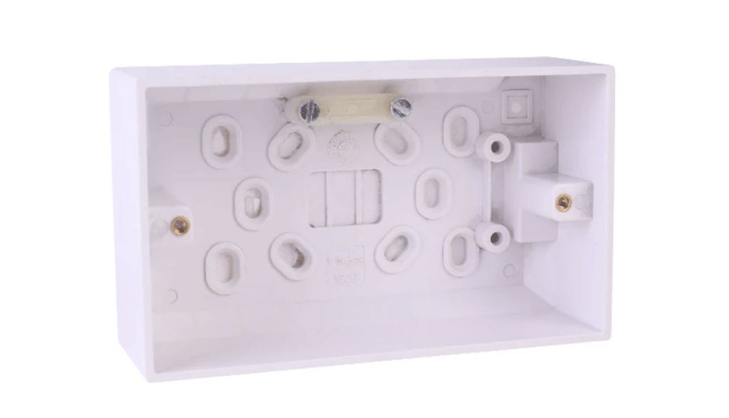 Pattress, 2 Gang Surface, for Slimline & Vimark