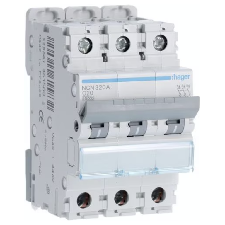 HAGER NCN320S 20A 3P 10K