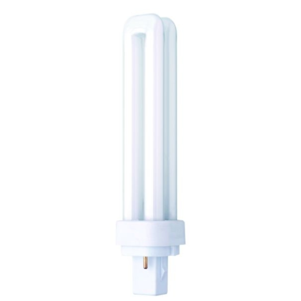 Lamp, Compact Fluorescent 2 Pin G24d-2, Double Turn Tube