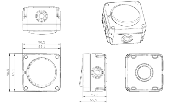 Switch, 1 Gang SP 2-Way IP66, c/w Circular Rocker Switch - Image 2