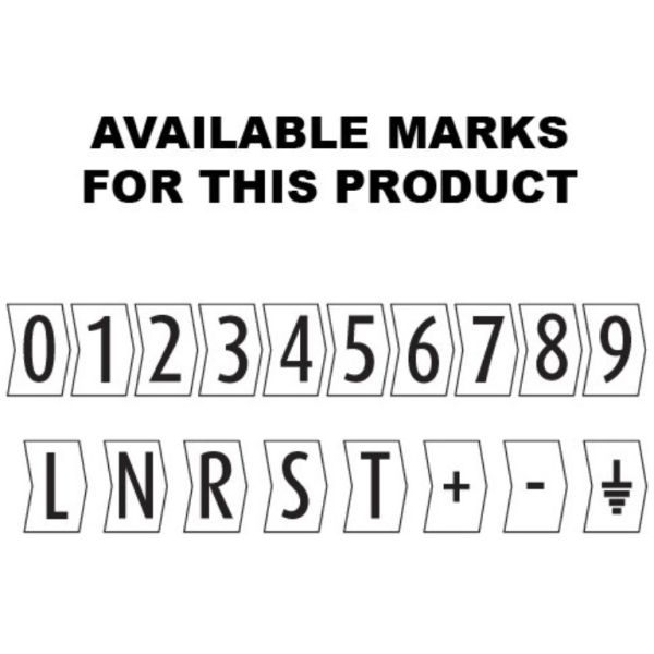 Marker kit, inc 100 Each 0-9 LNRST+-Earth, Plus 1 Applicator - Image 2