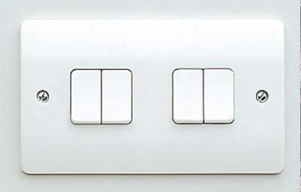 Plate Switch, 4 Gang 2 Way SP