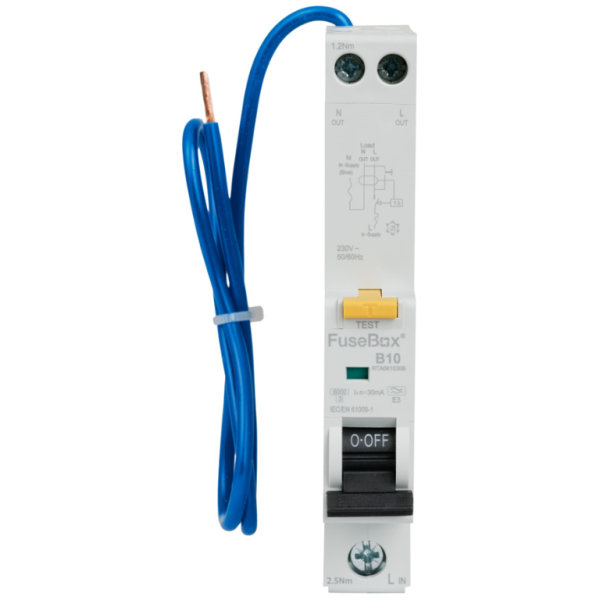 FUSEBOX RCBO SPN 10A 30MA 6KA-TYPE A - Image 2