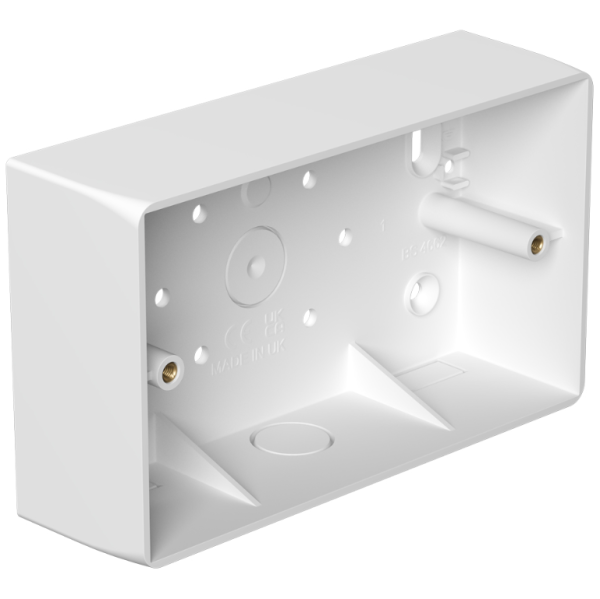 Box, 2 Gang Universal c/w Knockouts, Radius Corners