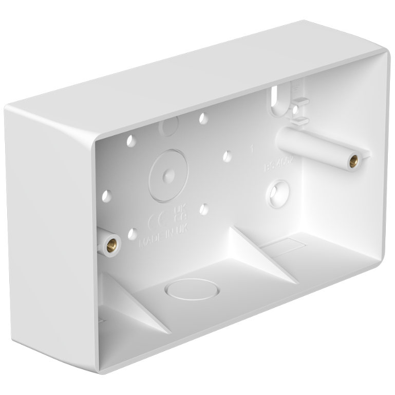 Box, 2 Gang Universal c/w Knockouts, Radius Corners