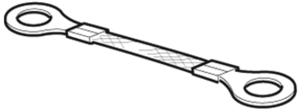 Connector, Braided Earth Continuity Strap/Link