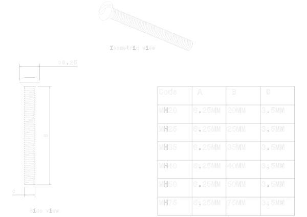 Screw, Raised Countersunk - Image 2