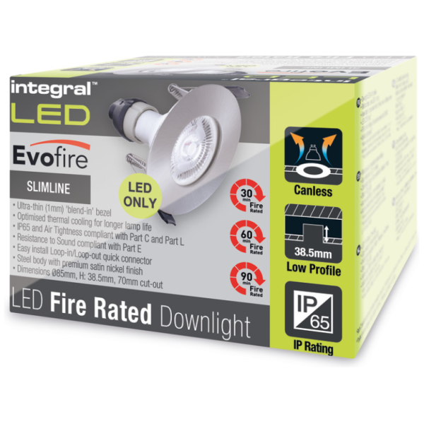 Downlight, Fire Rated Round c/w GU10 Holder, Loop-in Loop-out Terminal Block - Image 2