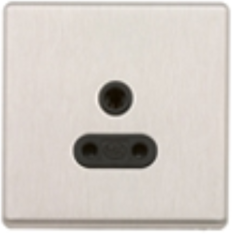 Socket, 1 Gang Unswitched 3 Pin Round, White Inserts