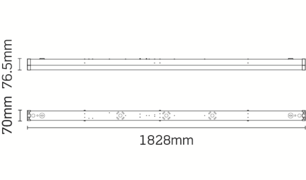Luminaire, Batten LED Single 4000K IP20 - Image 2