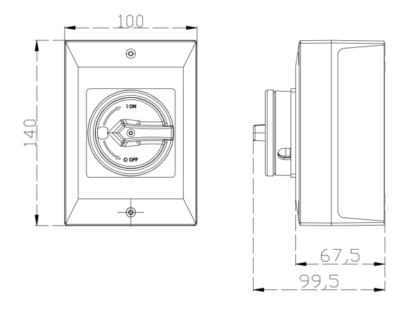 Switch, 4P Isolator Rotary IP65 - Image 3