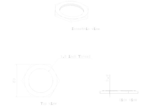 METPRO - LN4G 1.1/2 GALV HEX LOCKNUT - Image 2