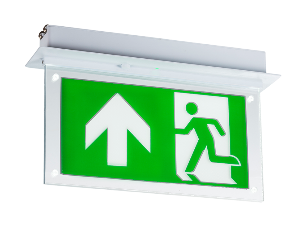 Sign, Emergency Recessed LED