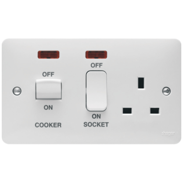 Hager WMCC50N Cooker Control Unit+Neon