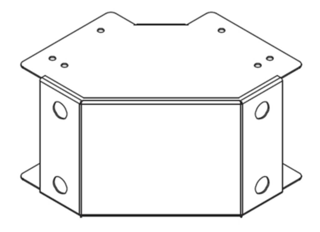 Bend, 90Deg Outside Lid Gusset c/w, Turnbuckles & Lid for Trunking