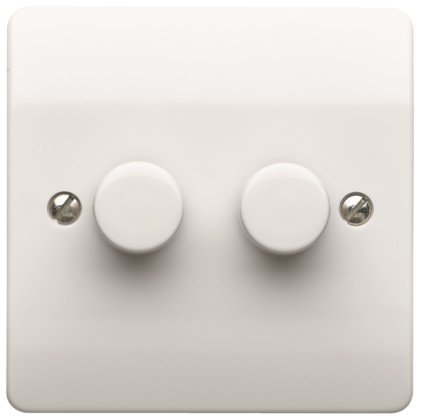 Dimmer Switch, 2 Gang 2 Way LED, Double Intelligent