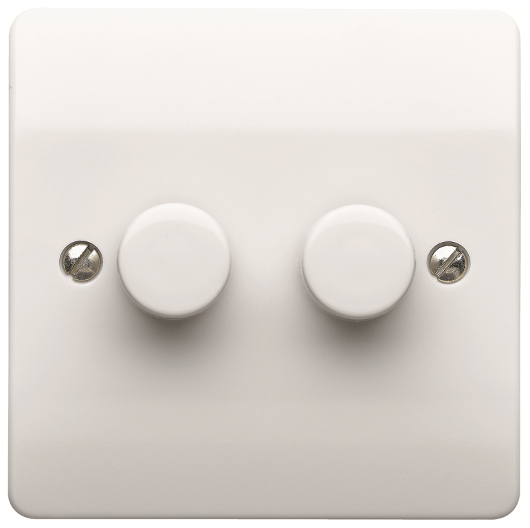 Dimmer Switch, 2 Gang 2 Way LED, Double Intelligent