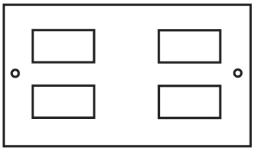 Faceplate, 4xData/Telecom