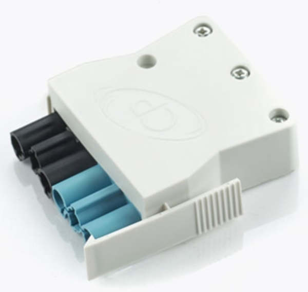 Plug, Modular 6P Luminaire Male Conn, Black/Blue Coding