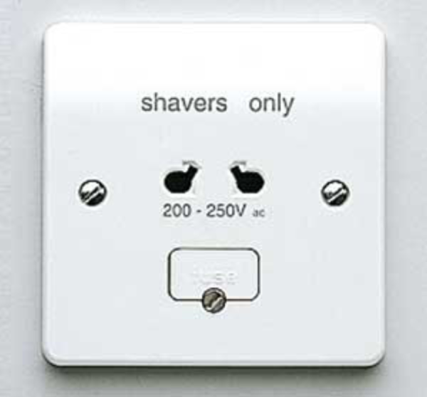 Shaver Socket, 1 Gang Unswitched