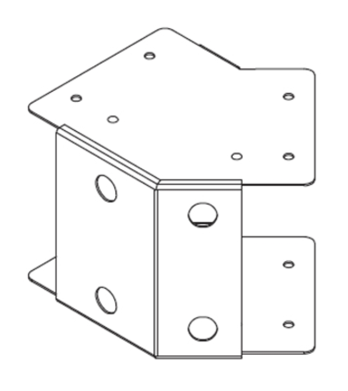 Bend, 45Deg Outside Lid Gusset c/w, Turnbuckles & Lid for Trunking