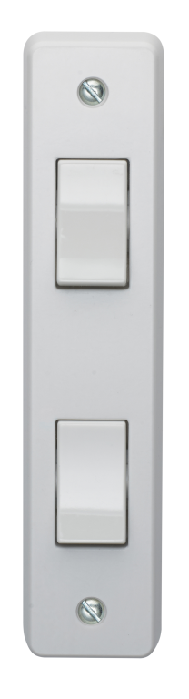 Architrave Switch, 2 Gang 2 Way SP