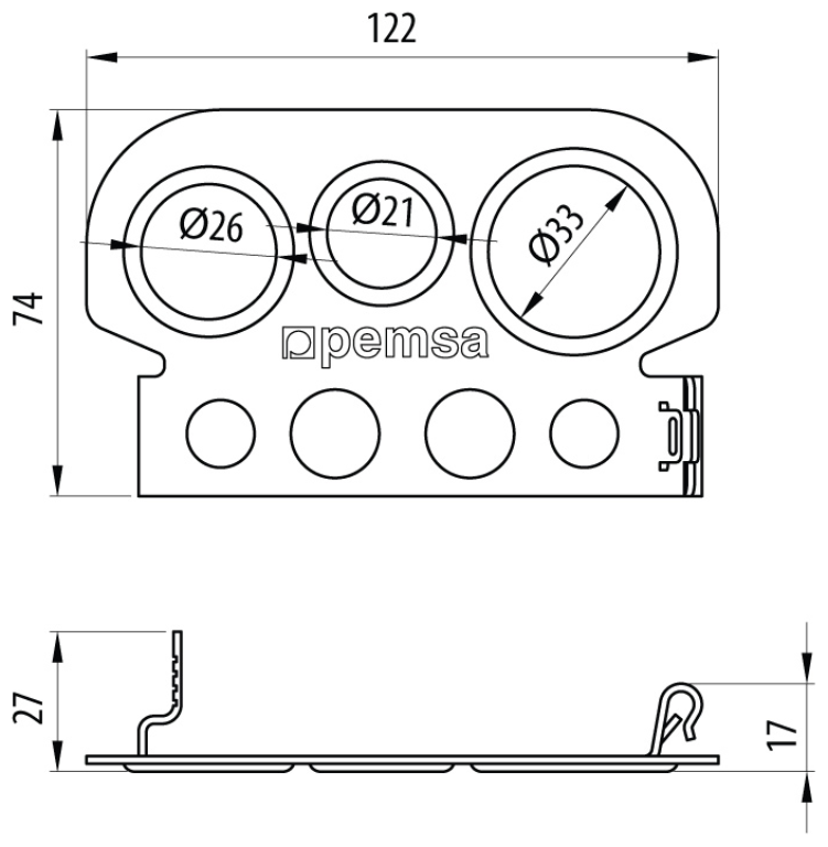 Bracket, Multi Conduit Gland