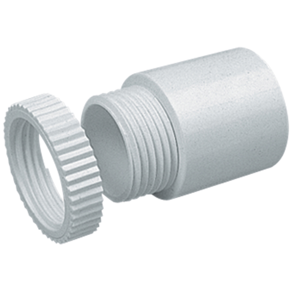 MT 25MM MALE ADAPTOR WHI