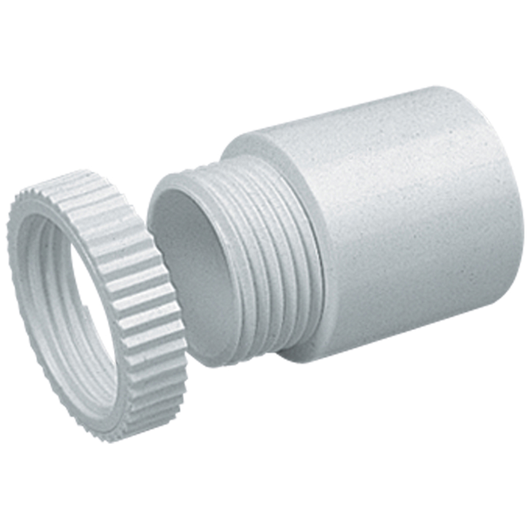 MT 25MM MALE ADAPTOR WHI