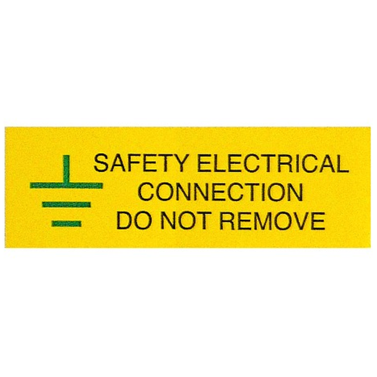 Label, Safety Electical Connection, Self Adhesive Vinyl Pack of 10
