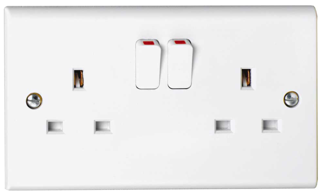 DETA S1209SDP 2 GANG DP SWITCHED SOCKET