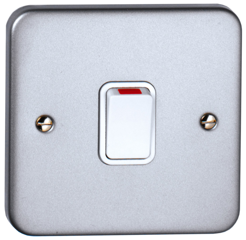 Control Switch, 1 Gang DP, c/w Back Box & Knockouts