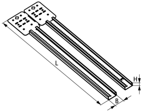 Fixing, Rapid Sliding Wall Bracket RSWB, Pk=50 - Image 2
