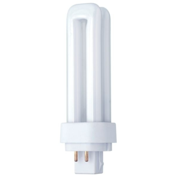 Lamp, Compact Fluorescent 4 Pin G24q-1, Double Turn Tube