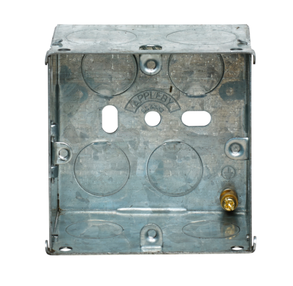 Box, 1 Gang Adjustable Lug Flush, 10 x 20mm Knockouts